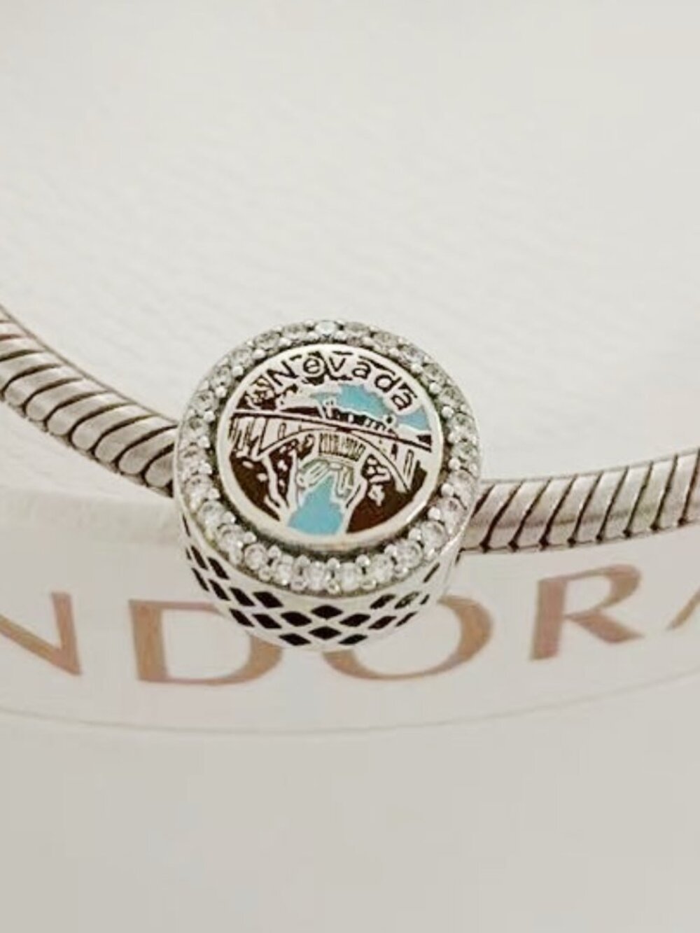 Pandora Nevada Exclusive Charm Travel Pendant, S925 Sterling Silver Jewelry